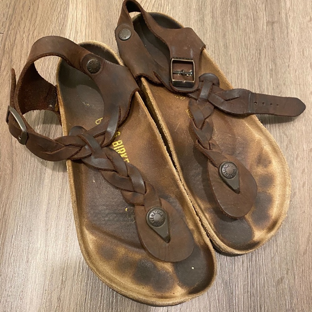 Birkenstock sez 36 gizeh oiled Dark Brown Leather Sandals